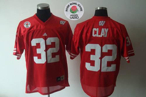 Badgers #32 Red Rose Bowl Game Stitched NCAA Jersey
