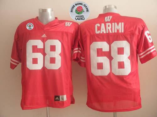 Badgers #68 Gabe Carimi Red Rose Bowl Game Stitched NCAA Jersey