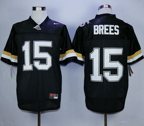 Boilermakers #15 Drew Brees Black Stitched NCAA Jersey