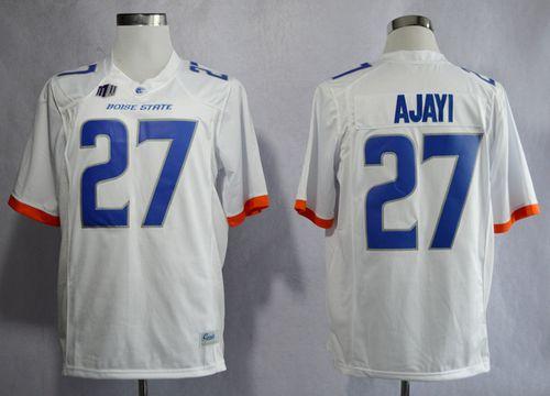 Broncos #27 Jay Ajayi White Stitched NCAA Jersey