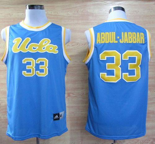 Bruins #33 Kareem Abdul Jabbar Blue Basketball Stitched NCAA Jersey