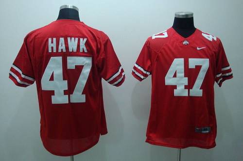Buckeyes #47 A. J. Hawk Red Stitched NCAA Jersey