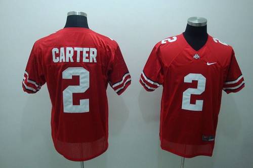 Buckeyes #2 Cris Carter Red Stitched NCAA Jersey
