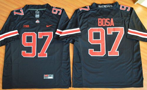 Buckeyes #97 Joey Bosa Black(Red No.) Limited Stitched NCAA Jersey