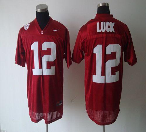 Cardinal #12 Andrew Luck Red Stitched NCAA Jersey