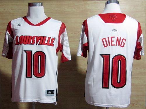 Cardinals #10 Gorgui Dieng White Basketball Stitched NCAA Jersey