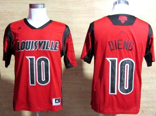 Cardinals #10 Gorgui Dieng Red Basketball Stitched NCAA Jersey