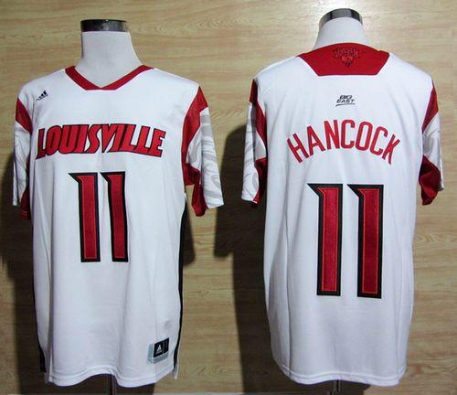 Cardinals #11 Luke Hancock White Basketball Stitched NCAA Jersey