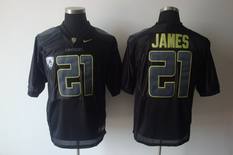 Ducks #21 LaMichael James Black Stitched NCAA Jersey