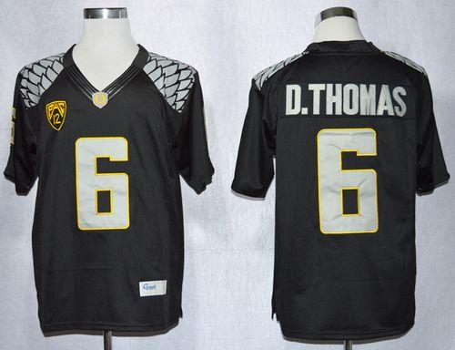Ducks #6 De'Anthony Thomas Black Limited Stitched NCAA Jersey