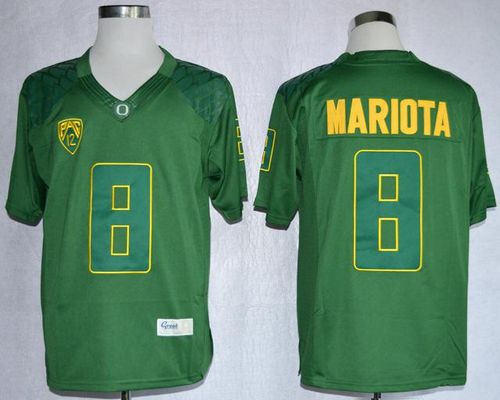 Ducks #8 Marcus Mariota Dark Green Limited Stitched NCAA Jersey