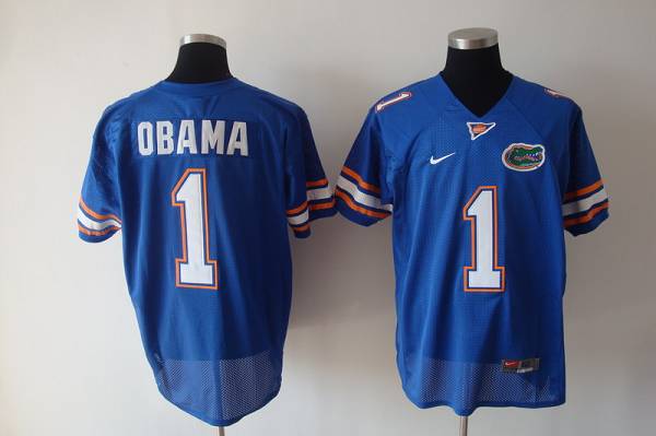 Gators #1 Obama Blue Stitched NCAA Jersey