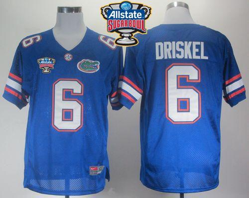 Gators #6 Jeff Driskel Blue Allstate Sugar Bowl Stitched NCAA Jersey