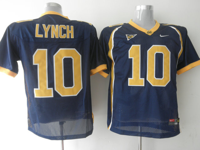 Golden Bears #10 Marshawn Lynch Blue Stitched NCAA Jersey
