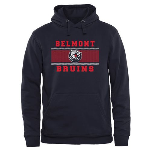 Belmont Bruins Micro Mesh Pullover Hoodie Navy Blue