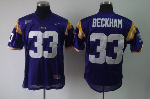 LSU Tigers #33 Odell Beckham Purple Stitched NCAA Jersey