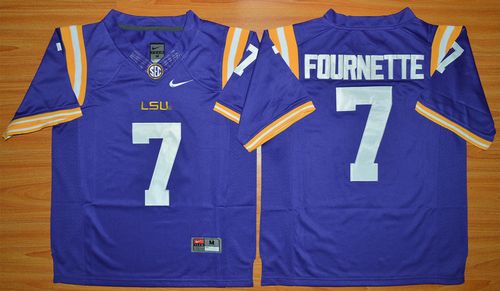 LSU Tigers #7 Leonard Fournette Purple Limited Stitched NCAA Jersey