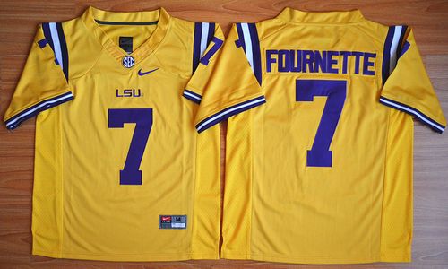 LSU Tigers #7 Leonard Fournette Gold Limited Stitched NCAA Jersey