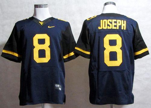 Mountaineers #8 Karl Joseph Navy Blue Stitched NCAA Jersey