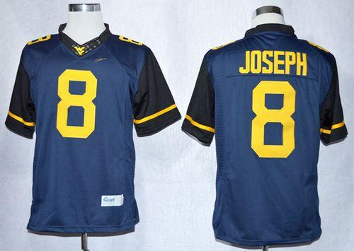 Mountaineers #8 Karl Joseph Navy Blue Limited Stitched NCAA Jersey