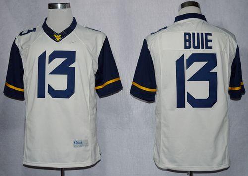 Mountaineers #13 Andrew Buie White Limited Stitched NCAA Jersey
