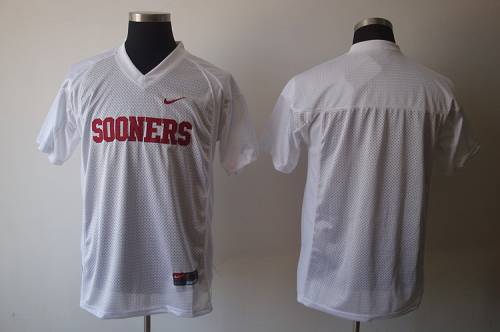 Sooners Blank White Stitched NCAA Jersey