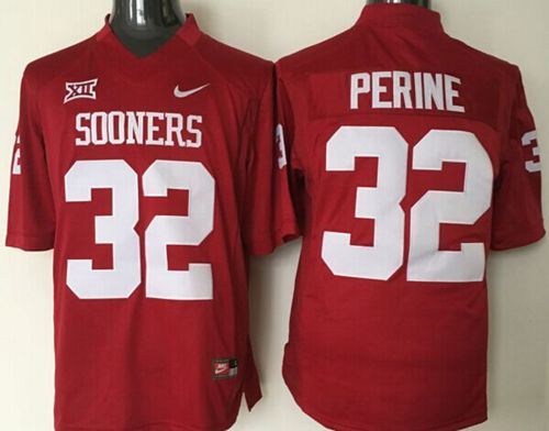 Sooners #32 Samaje Perine Red XII Stitched NCAA Jersey