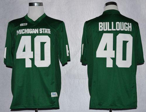 Spartans #40 Max Bullough Green Stitched NCAA Jersey