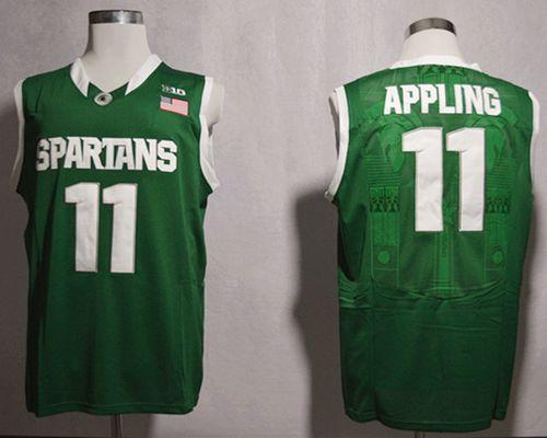 Spartans #11 Keith Appling Green Basketball Stitched NCAA Jersey