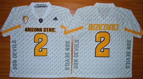 Sun Devils #2 Mike Bercovici White New Stitched NCAA Jersey