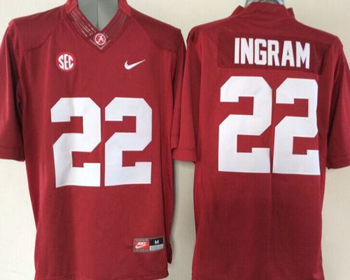 Crimson Tide #22 Mark Ingram Red Stitched NCAA Jersey