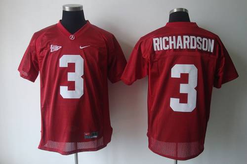 Crimson Tide #3 Trent Richardson Red Stitched NCAA Jersey
