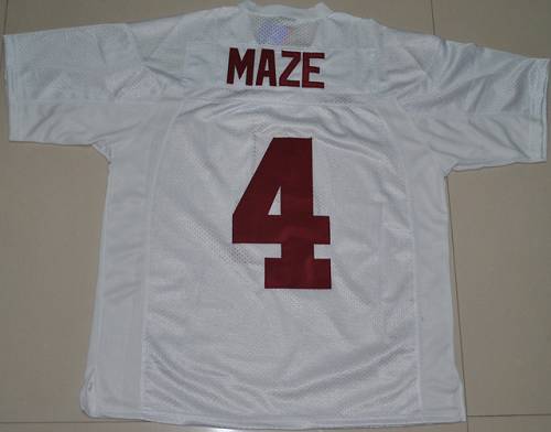 Crimson Tide #4 Marquis Maze White Stitched NCAA Jersey