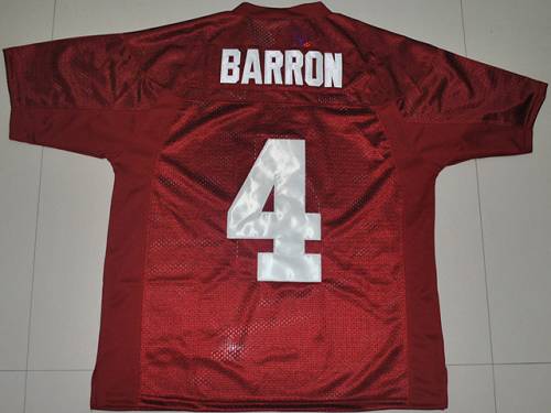 Crimson Tide #4 Mark Barron Red 2012 BCS Championship Patch Stitched NCAA Jersey