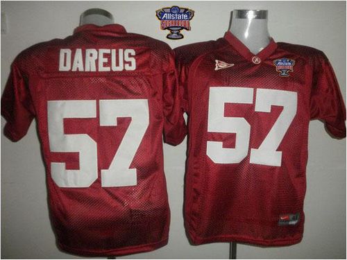 Crimson Tide #57 Marcell Dareus Red 2014 Sugar Bowl Patch Stitched NCAA Jersey