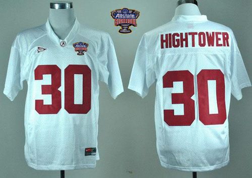 Crimson Tide #30 Donot Hightower White 2014 Sugar Bowl Patch Stitched NCAA Jersey