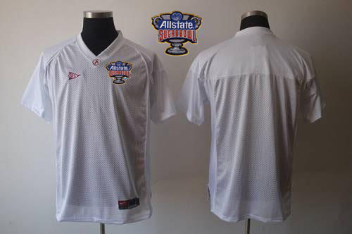 Crimson Tide Blank White 2014 Sugar Bowl Patch Stitched NCAA Jersey