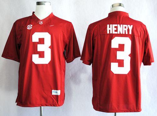 Crimson Tide #3 Derrick Henry Red Limited Stitched NCAA Jersey
