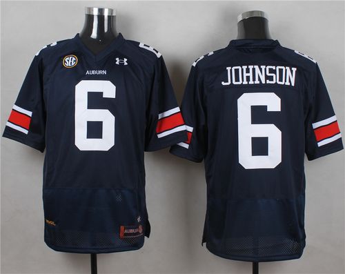 Tigers #6 Jeremy Johnson Blue Stitched NCAA Jersey