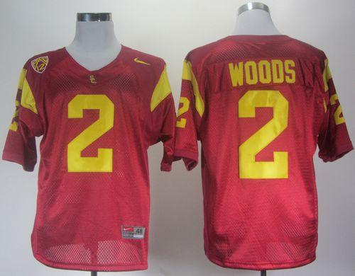 Trojans #2 Robert Woods Red With Pac 12 Patch Stitched NCAA Jersey