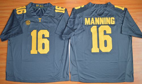 Vols #16 Peyton Manning Grey 2015 Stitched NCAA Jersey