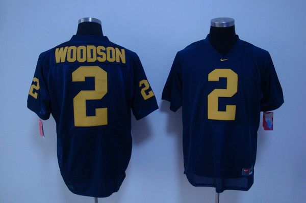 Wolverines #2 Charles Woodson Blue Stitched NCAA Jersey