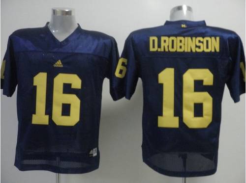 Wolverines #16 D.Robinson Blue Stitched NCAA Jersey