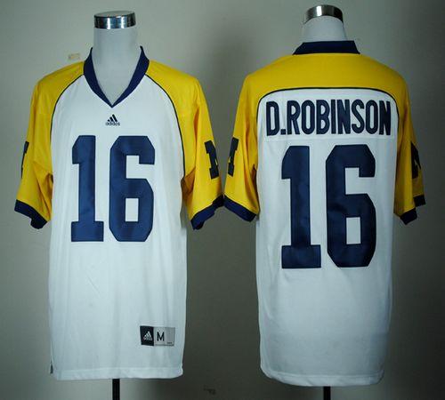 Wolverines #16 Denard Robinson White Cowboys Classic Stitched NCAA Jersey