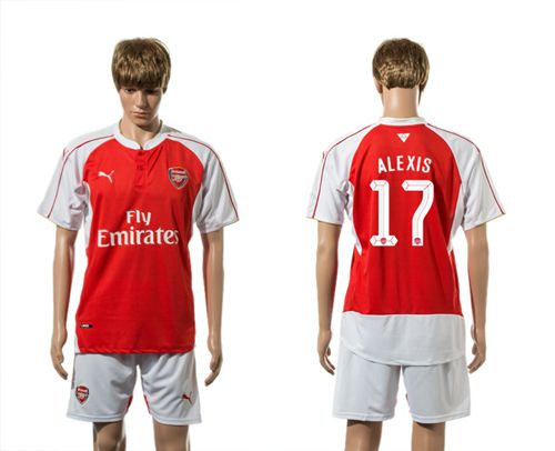 Arsenal #17 Alexis UEFA Champions Red Soccer Club Jersey