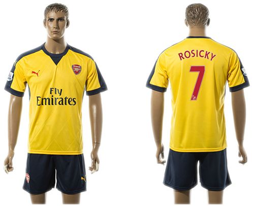 Arsenal #7 Rosicky Away Soccer Club Jersey