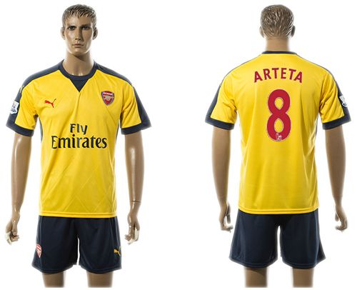 Arsenal #8 Arteta Away Soccer Club Jersey