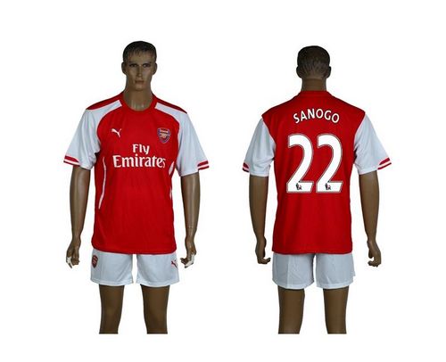 Arsenal #22 Sanogo Red Soccer Club Jersey