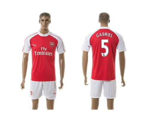 Arsenal #5 Gabriel Red Soccer Club Jersey