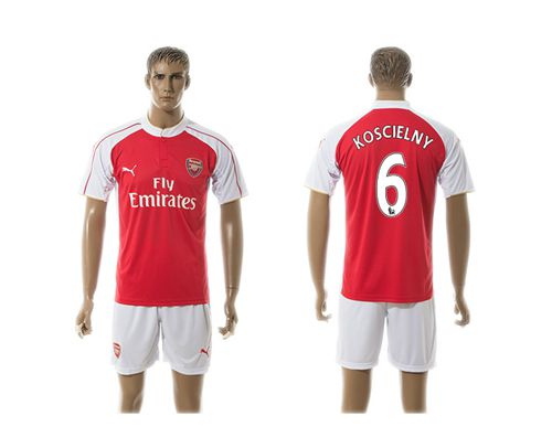 Arsenal #6 Koscielny Red Soccer Club Jersey
